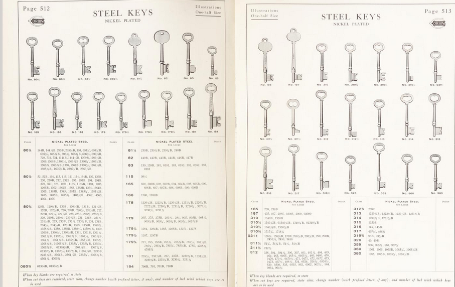 Corbin H570 Skeleton Key image 2