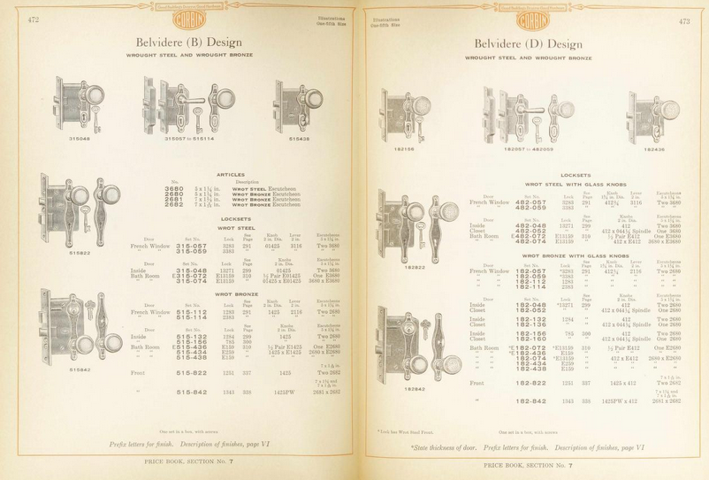Corbin Belvidere Door Plate image 1