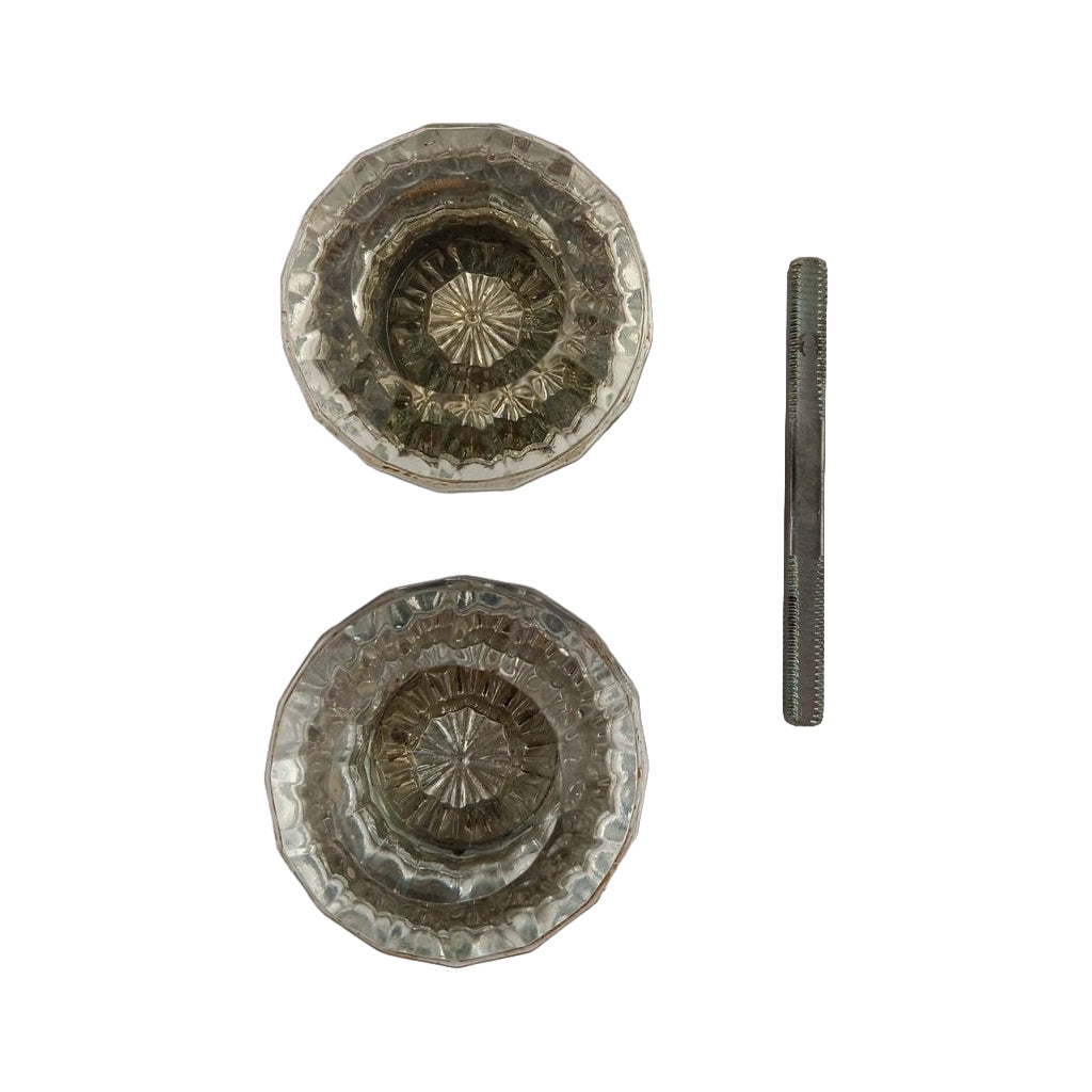 Set of Rimmed Glass Doorknobs image 2