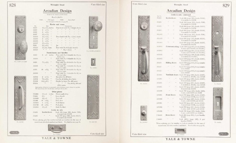 Yale and Towne Arcadian Doorknob Set image 2