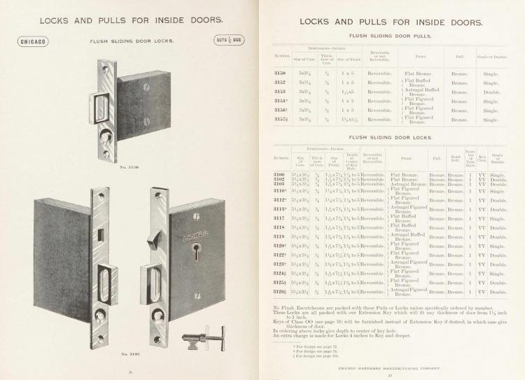 Chicago Pocket Door Lock image 3