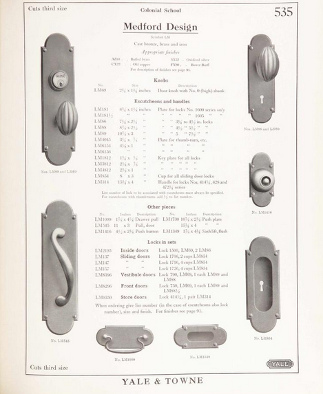 Yale and Towne Medford Doorknob and Plate image 2