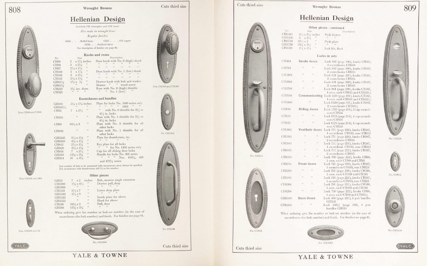 Yale & Towne Hellenian Door Plate image 1