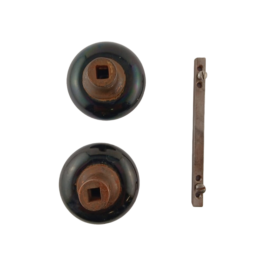 Russell and Erwin Villa Black Enamel (Jet) Doorknob Set image 4