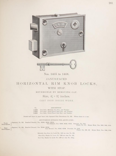 Branford Rim Lock 1465 image 2