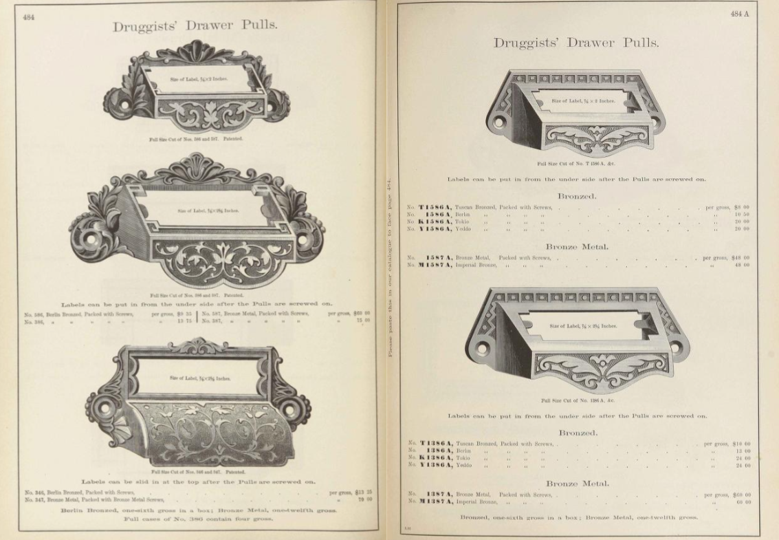 Sargent 1888 Druggist Drawer Pull image 2