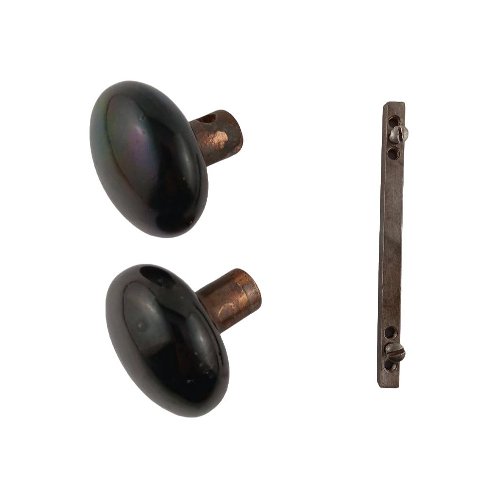 Russell and Erwin Villa Black Enamel (Jet) Doorknob Set image 3