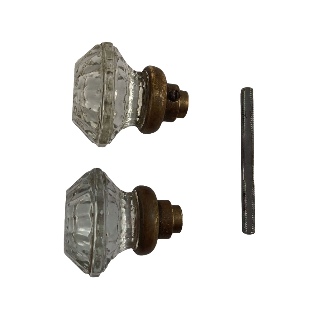 Set of Rimmed Glass Doorknobs image 3