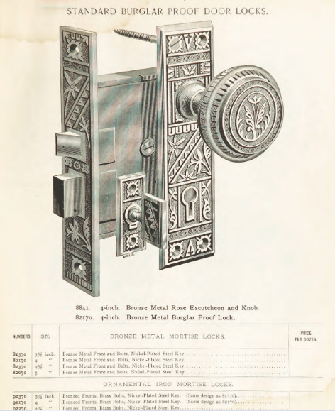 Brittan Graham & Mathes Lotus Door Plate Bronze