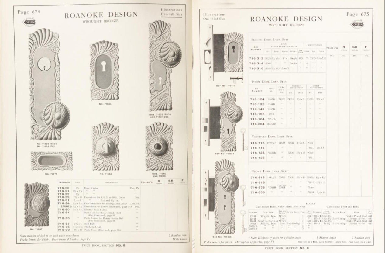 Corbin Roanoke Exterior Doorknob