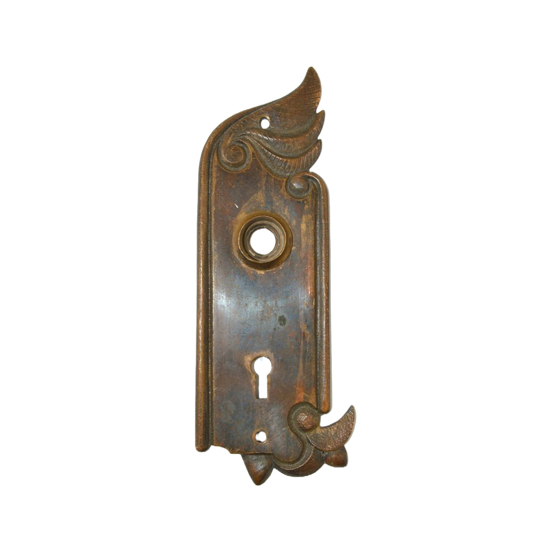 FC Linde Old Copper Bronze Door Plate Right