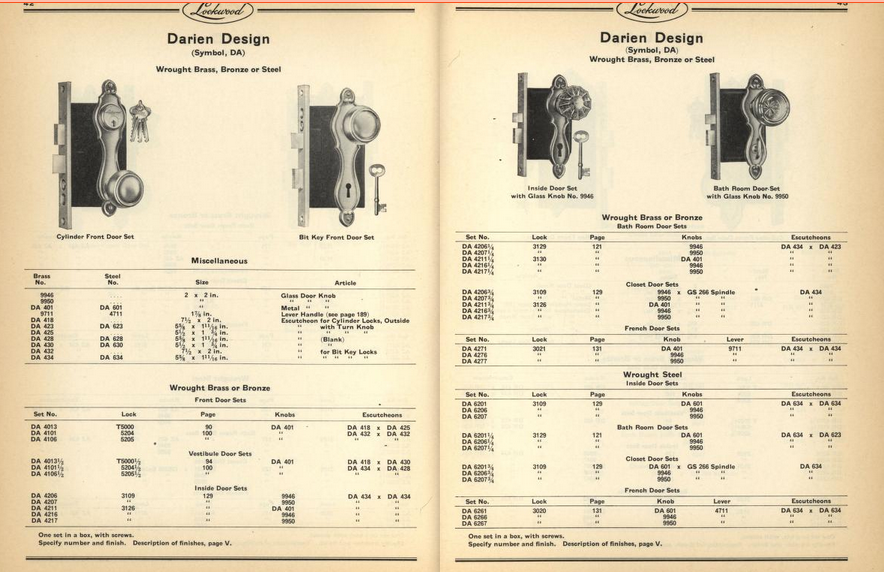 Lockwood Darien Door Plate