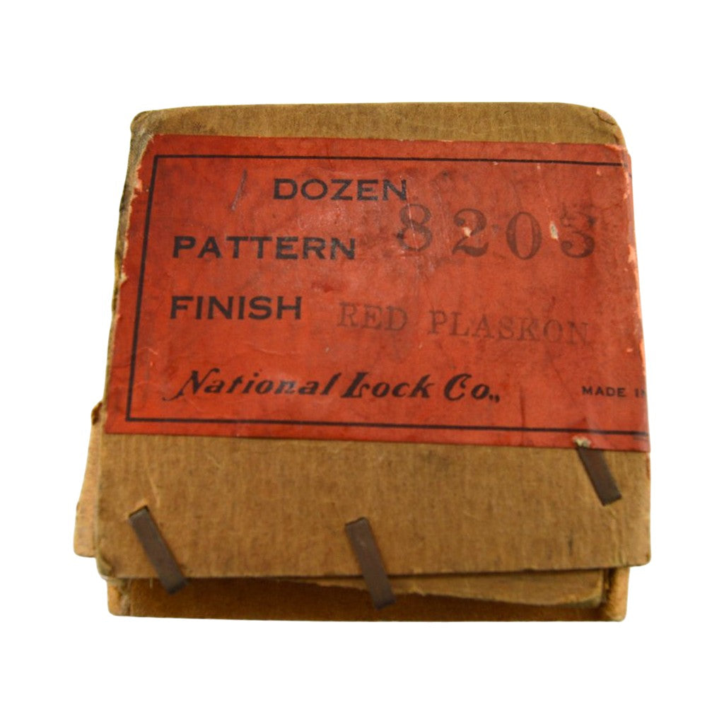 National Lock Red Bakelite Handle Pair