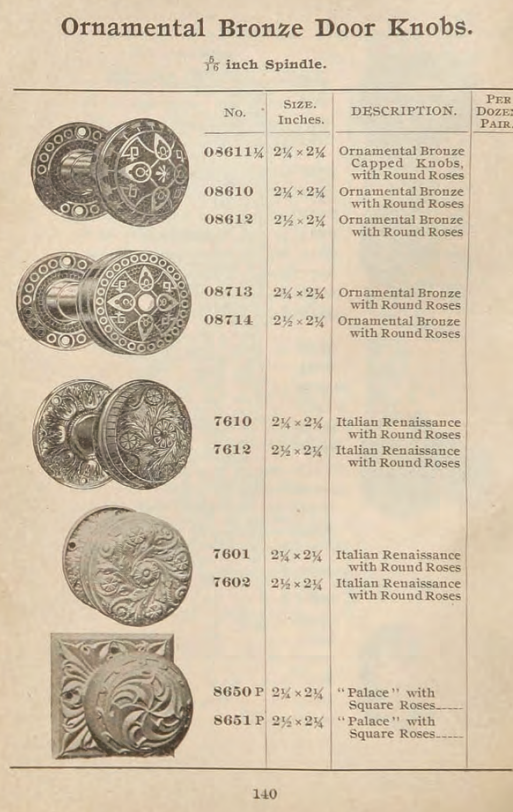 Norwalk 1884 Doorknob