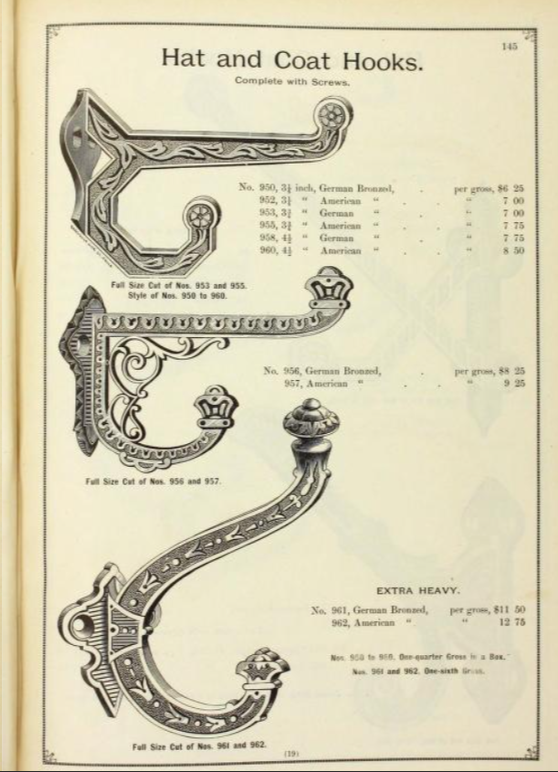 Reading 1885 Coat Hook