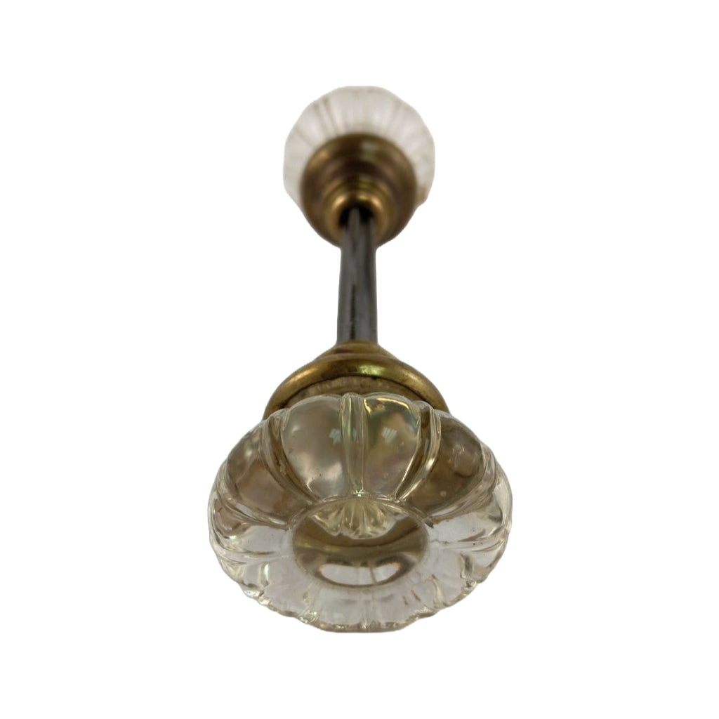 Russell and Erwin 1909 Round Type Glass Doorknob Set