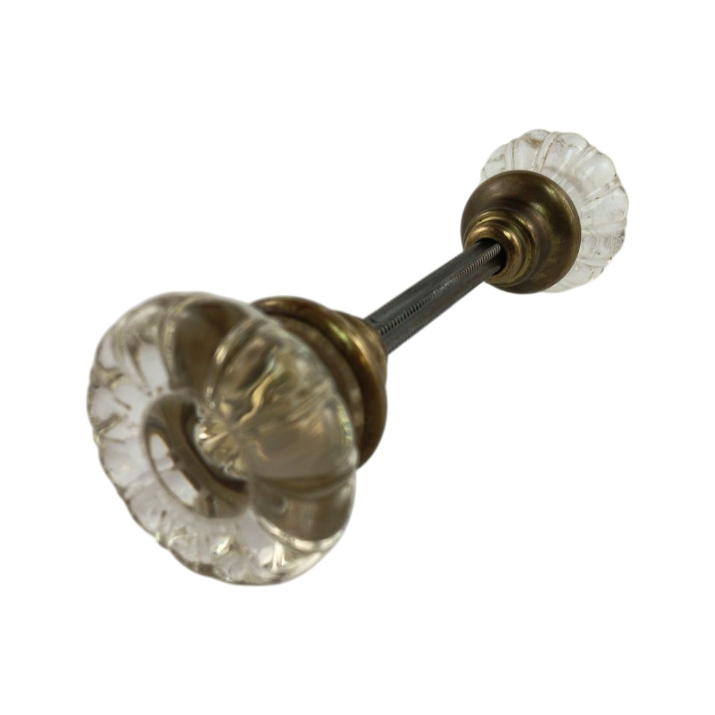 Russell and Erwin 1909 Round Type Glass Doorknob Set