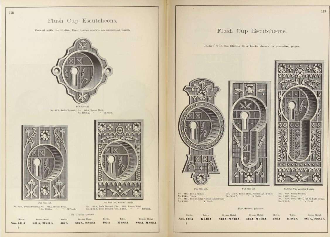 Sargent 1888 Pocket Door Plate