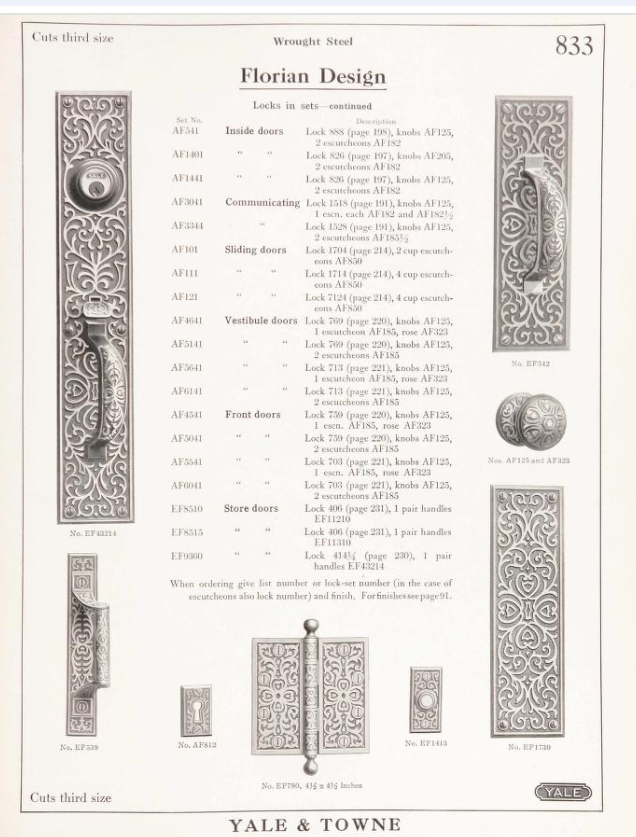 Yale & Town Florian Doorknob Set