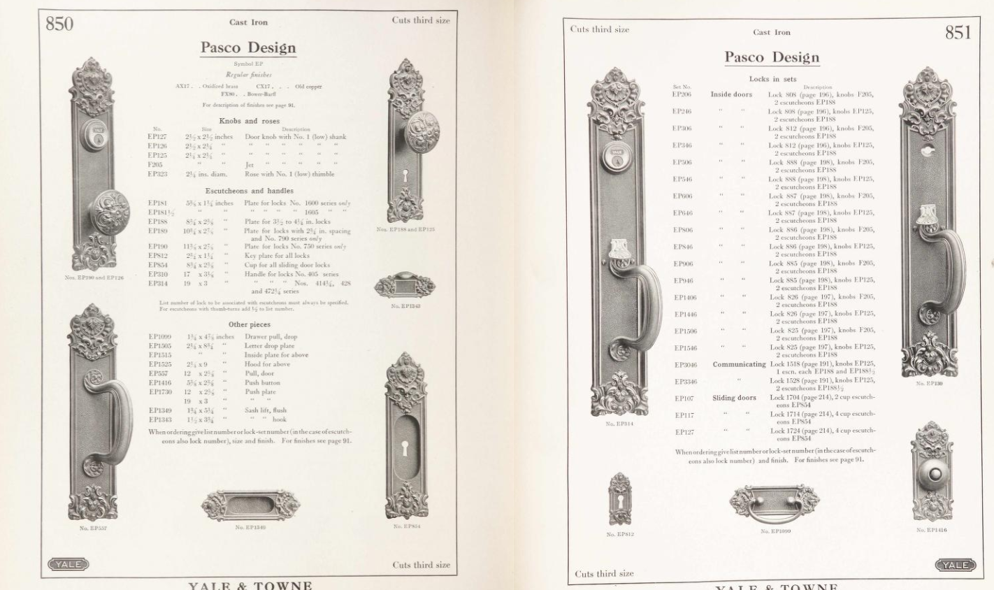Yale Pasco Door Plate Nickel Plated