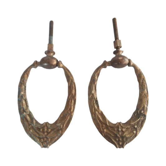 Pair of Victorian Drop Furniture Handles image 0