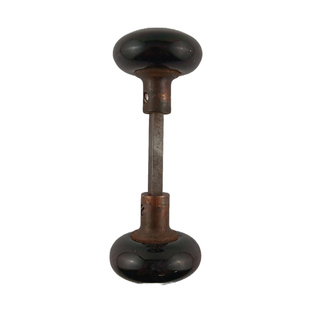 Russell and Erwin Villa Black Enamel (Jet) Doorknob Set image 1