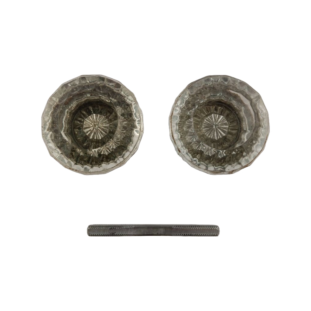 Set of Rimmed Glass Doorknobs image 1