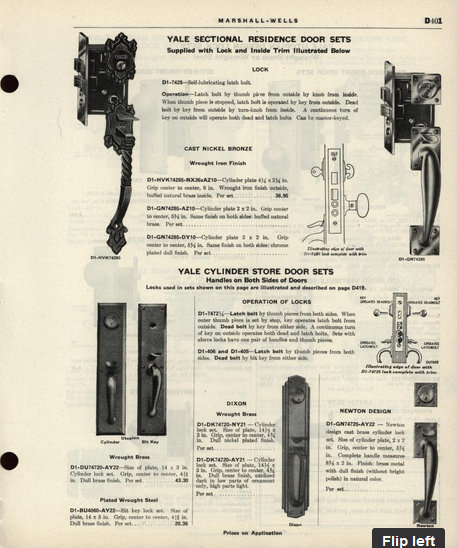 Yale Dixon Door Plate Brass image 3