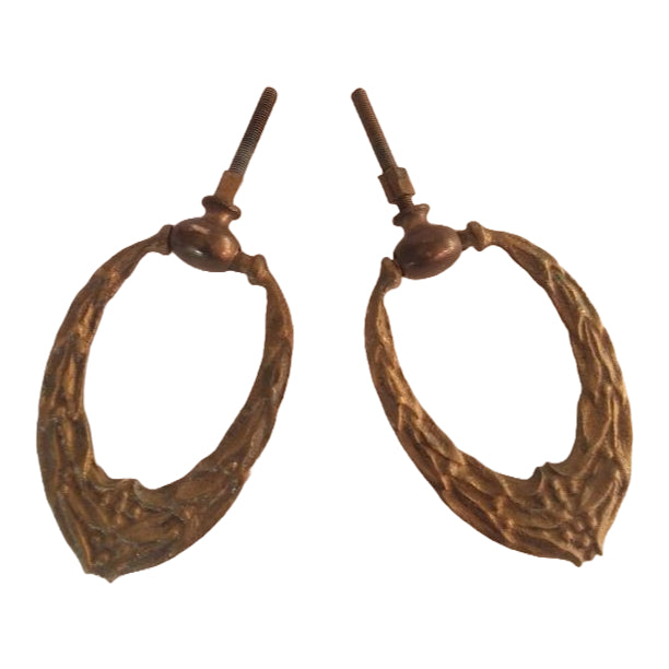 Pair of Victorian Drop Furniture Handles image 1