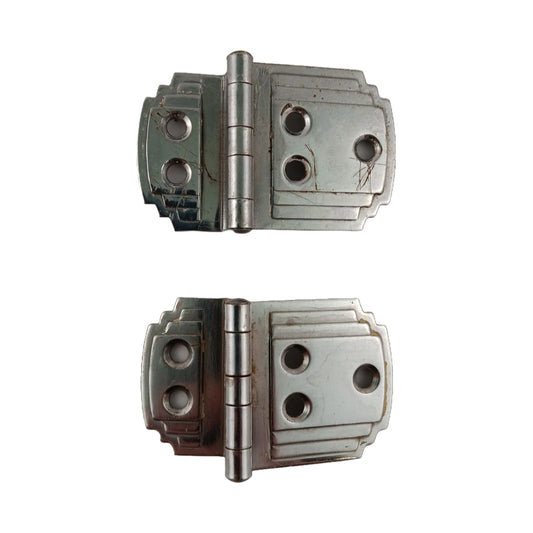 Art Deco Offset Cabinet Hinge Pair image 0