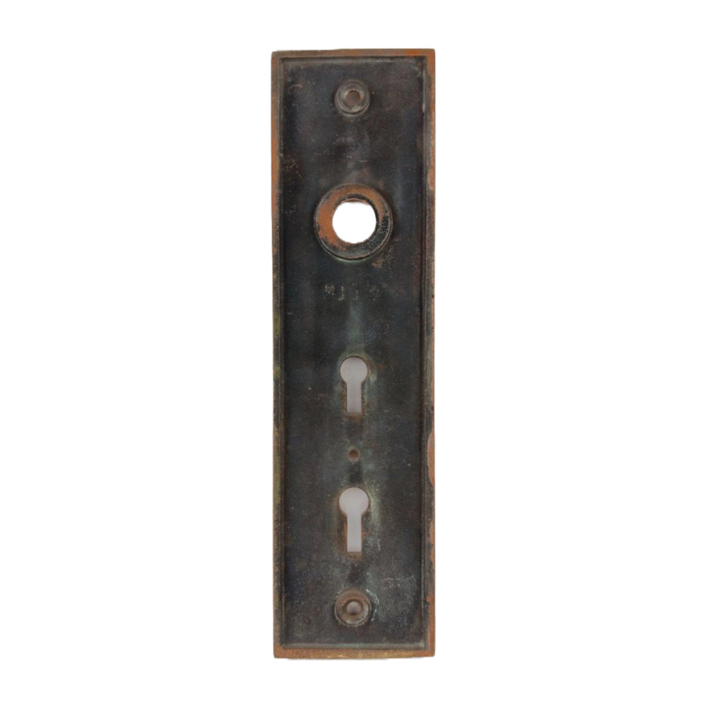 Russell and Erwin Damascene Double Keyhole Door Plate image 2