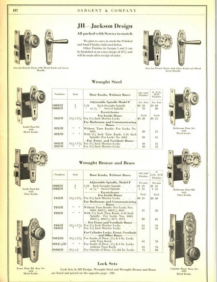 Sargent Jackson Keyed Entry Plate image 1