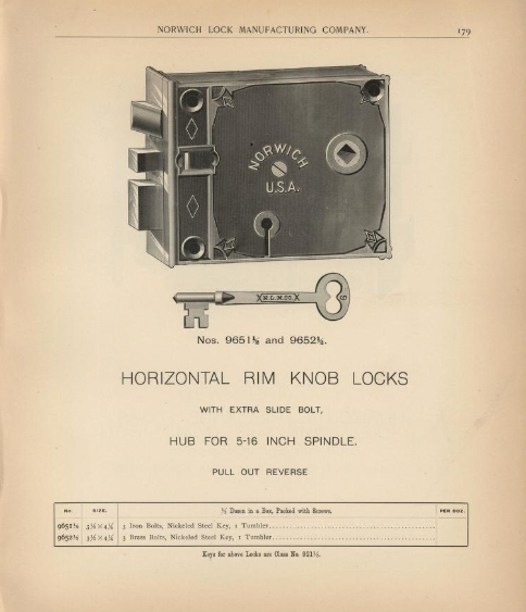 Decorative Rim Lock- Norwich 9650 image 2
