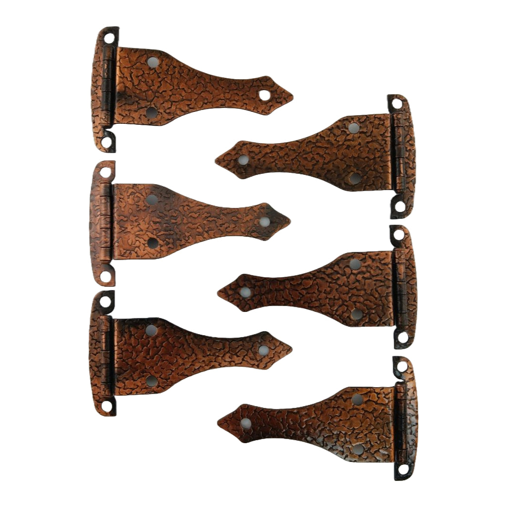 Forgecraft Hammered Copper Offset Strap Hinge image 3