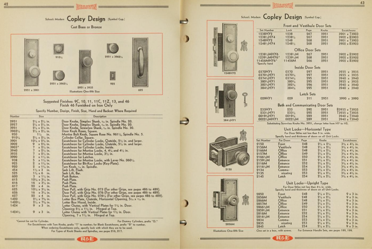 Russell & Erwin Copely Door Plate image 2