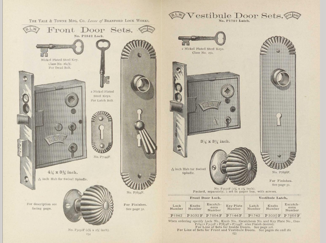 Branford 1893 Door Plate