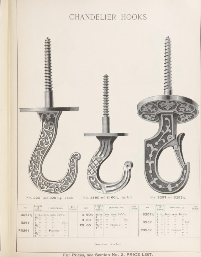 Corbin 1895 Chandelier Hook