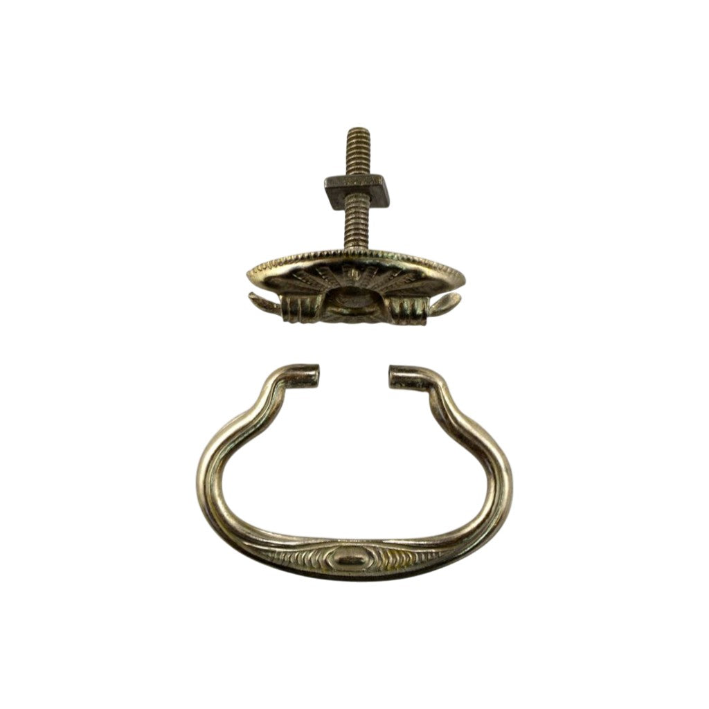 Drawer Pull 39 NOS Silver Art Deco Pull