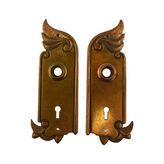 FC Linde Old Copper Bronze Door Plate Right