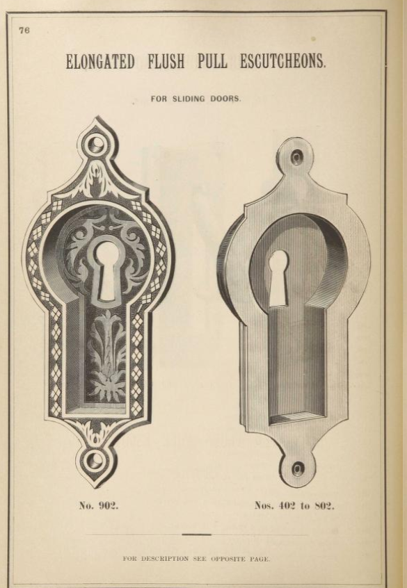 Farrington & Whitney Pocket Door Plate