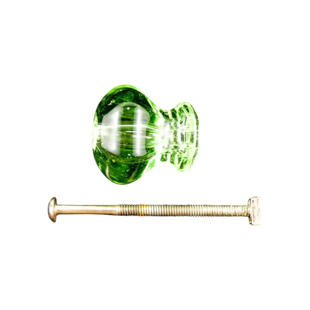 Green Uranium Glass Furniture Knob
