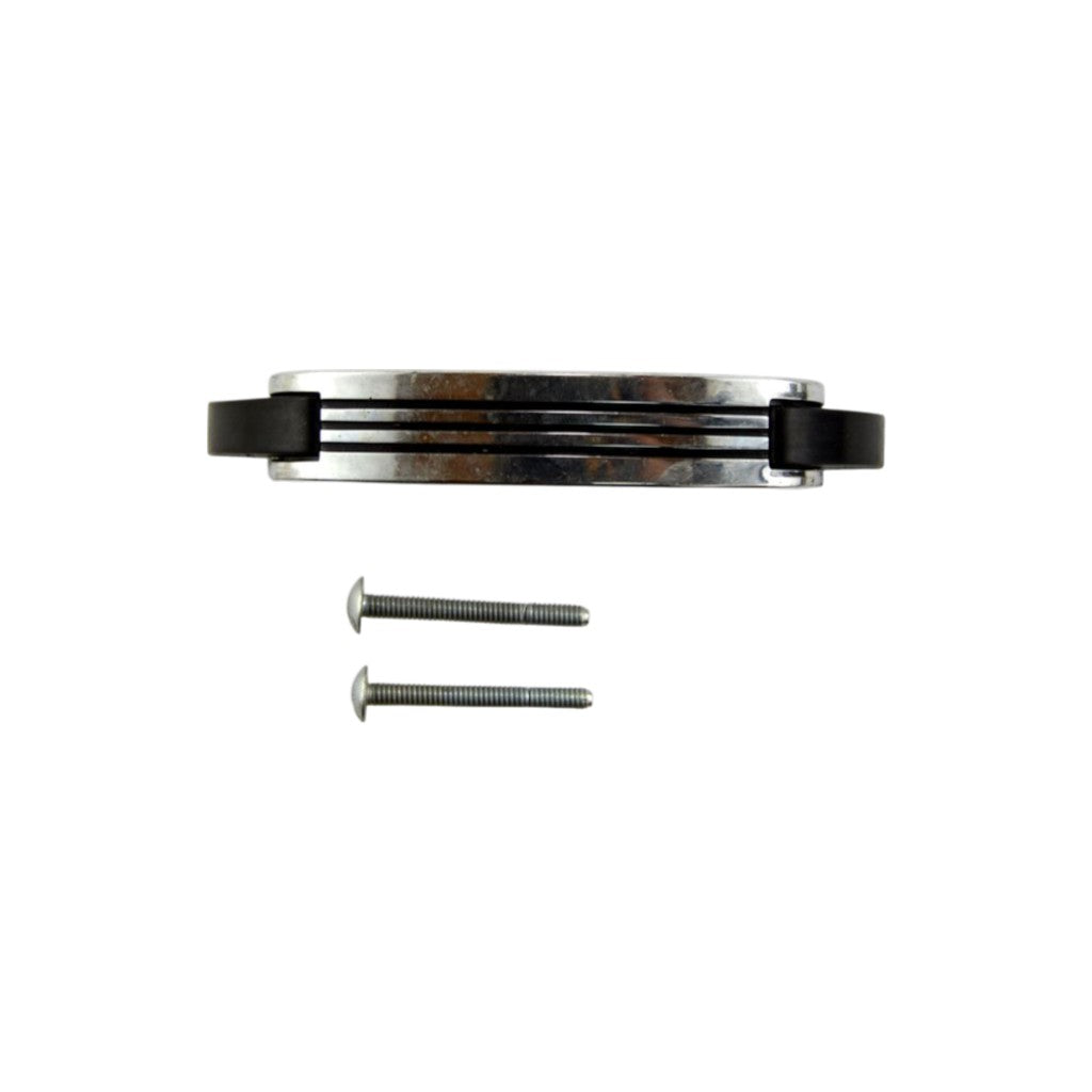 Handle 302 NOS Amerock Striped Chrome Pull