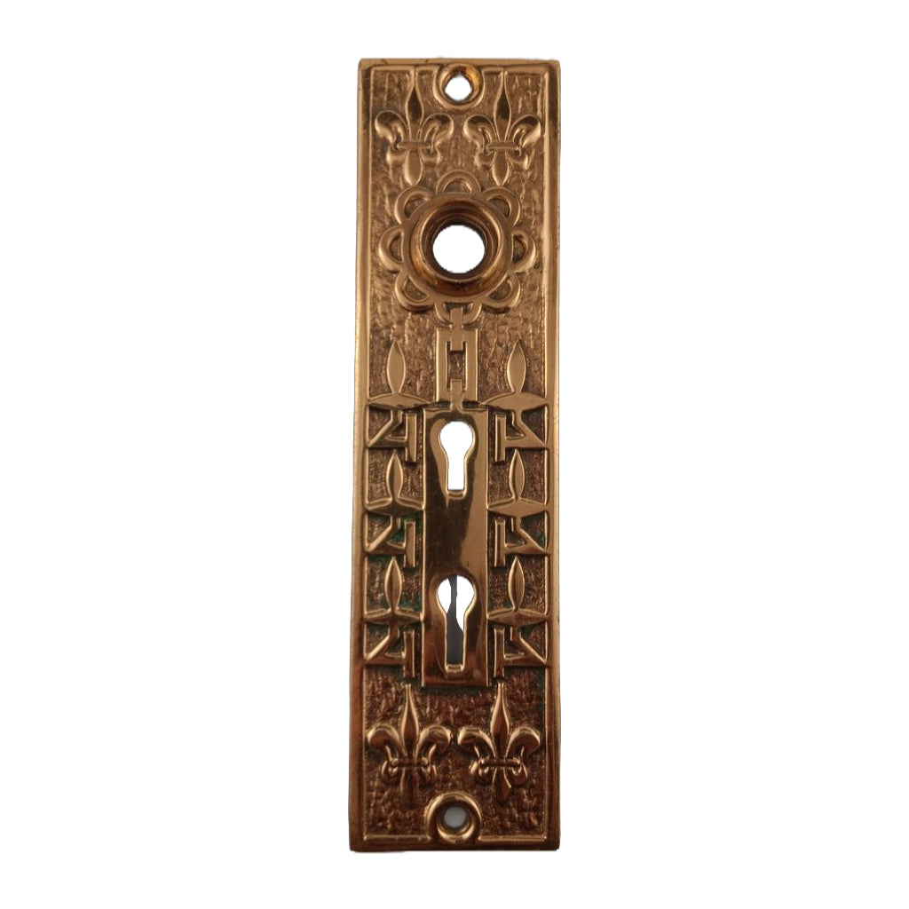 Mallory Wheeler Fleur de Lis Double Keyhole Door Plate
