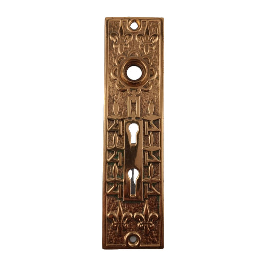 Mallory Wheeler Fleur de Lis Double Keyhole Door Plate