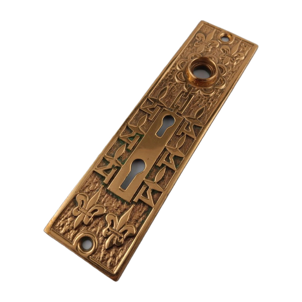 Mallory Wheeler Fleur de Lis Double Keyhole Door Plate
