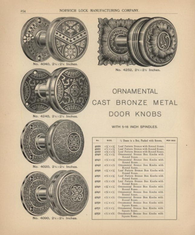 Norwich 4252 Bronze Doorknob