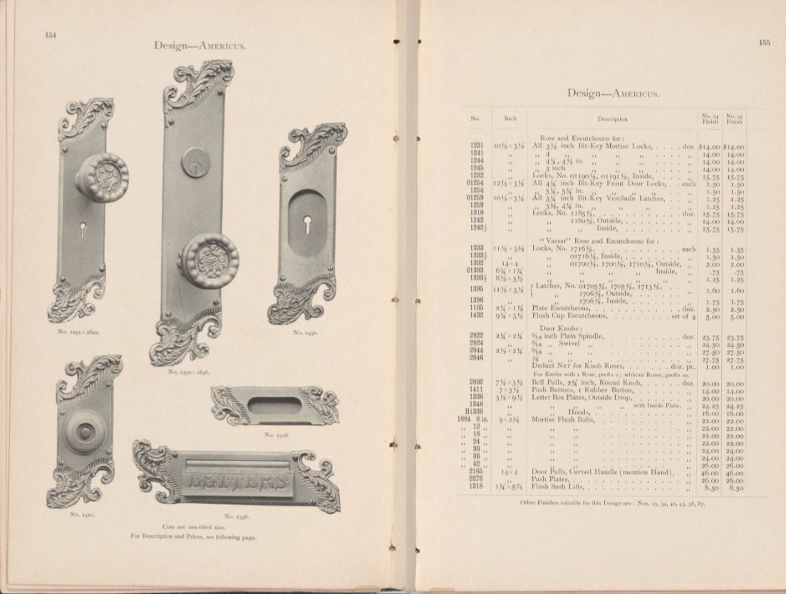 Reading Americus Doorbell Plate