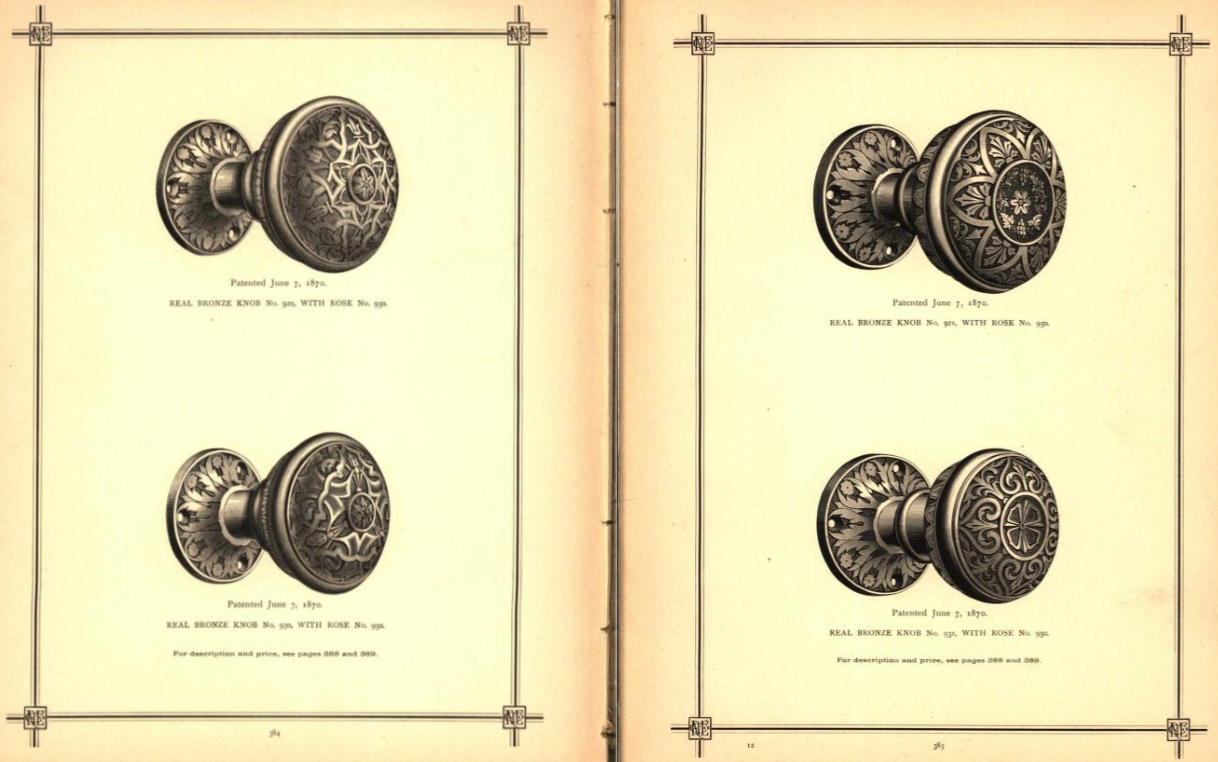 Russell and Erwin Des Pat D4, 166 Doorknob