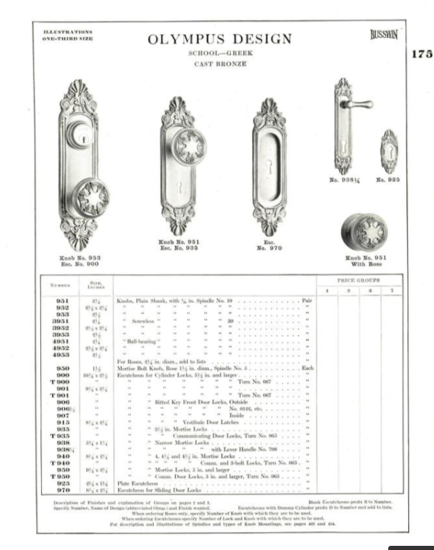 Russell & Erwin Olympus Exterior Doorknob