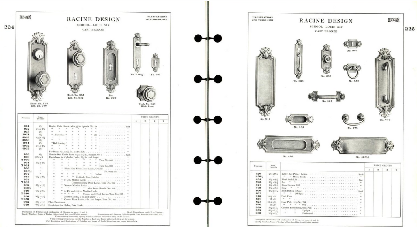 Russell and Erwin Racine Door Plate